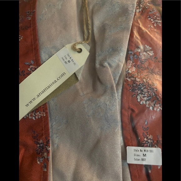 Anama USA Paisley along Kimono NWT NEW MEDIUM - Picture 3 of 3